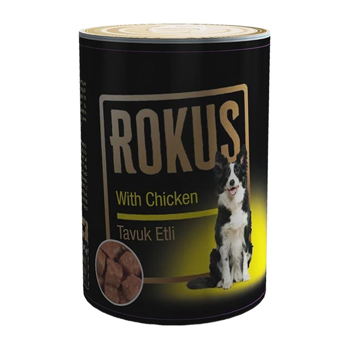 Rokus Köpek Tavuk Etli Konserve 410 gr