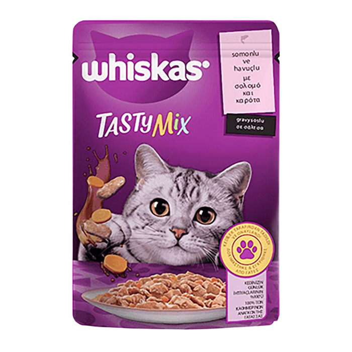 Mama Tasty Mix Somonlu Ve Havuçlu Yaş Kedi 85 Gr