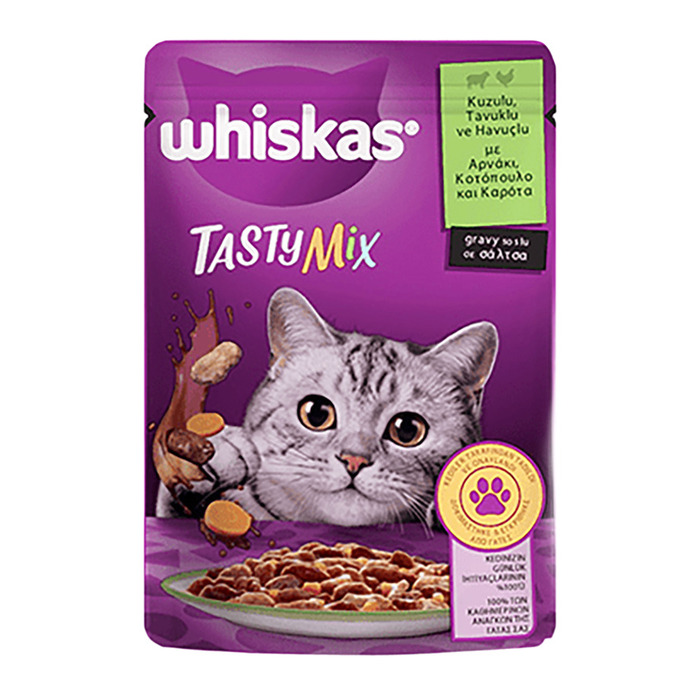 Pouch Tastymix Sos İçinde Kuzulu Tavuklu Ve Havuçlu Yetişkin Kedi Konservesi 85 Gr