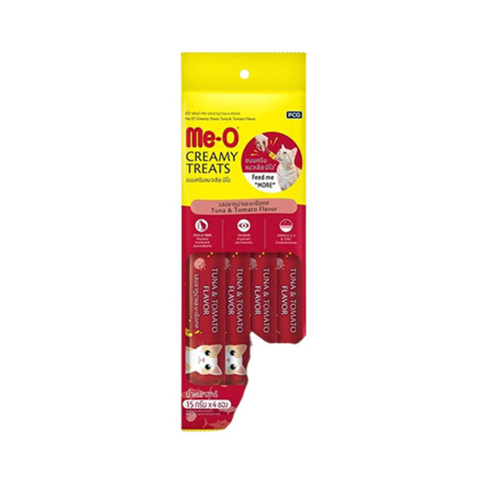 Me-O Creamy Treats Ton Balığı Domates Jelly Kedi Maması (4 x 15 g)