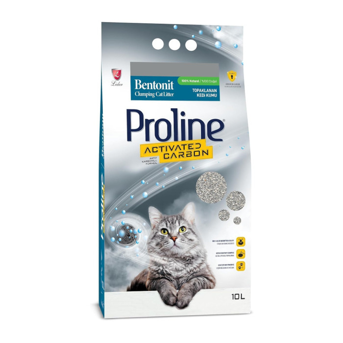 Aktif Karbonlu Topaklanan Bentonit Kedi Kumu 10 Lt