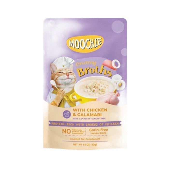 Tahılsız Parça Tavuk Etli Ve Kalamarlı Yetişkin Kedi Pouch Yaş Mama 40 Gr
