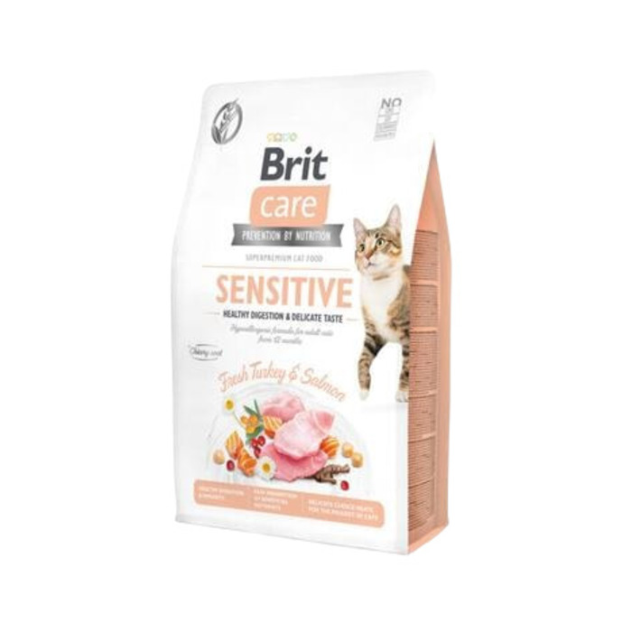 Brit Care Sensitive Hypo-Allergenic Hassas Kediler Icin Hindi Ve Somonlu Yetişkin Kedi Maması 2Kg