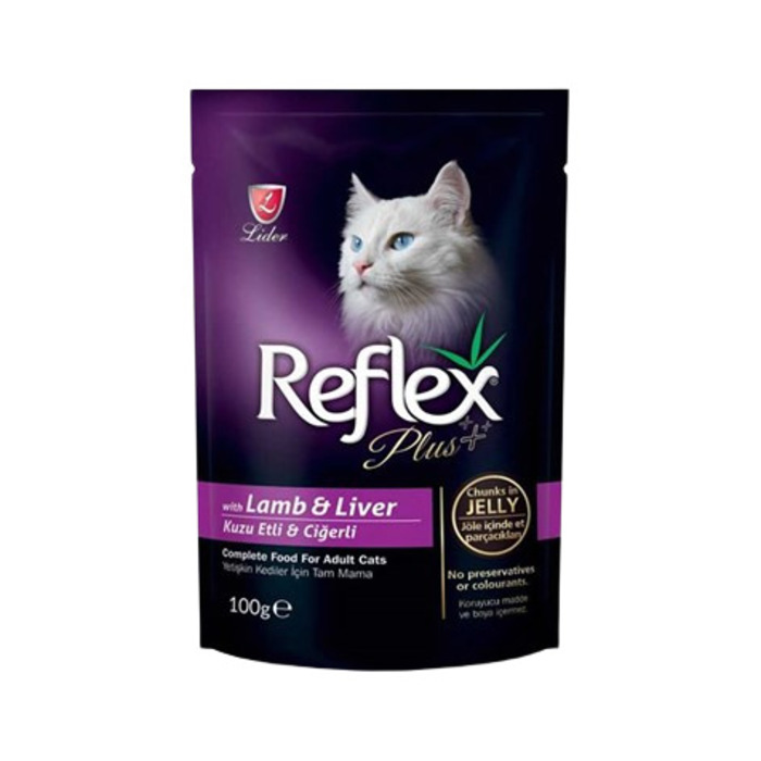 Reflex Plus Kuzu Etli Ciğerli Pounch Kedi Konservesi 100 Gr