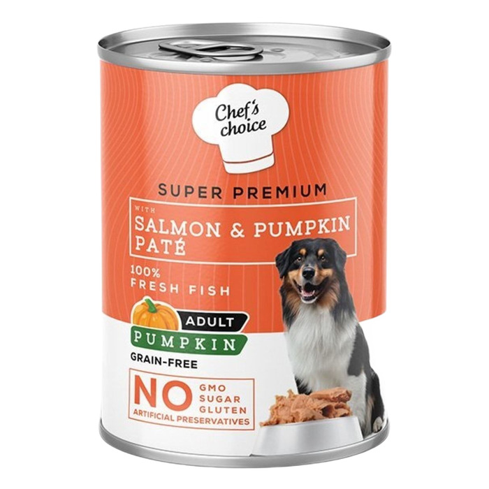 Chefs Choice Somon Balıklı Ve Balkabaklı Kıyılmış Yetişkin Köpek Konservesi 400 Gr