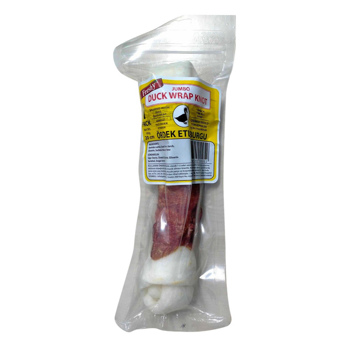 Freshy Duck Wrap Knot Ördek Eti Sarılı Sütlü Kemik Köpek Ödülü 20 cm