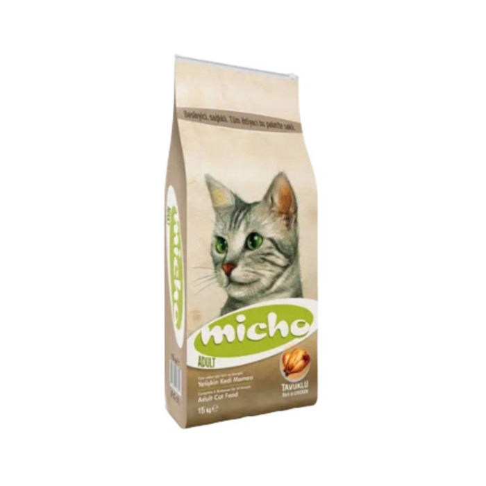 Micho AduLt Cat TavukLu (Hamsi ve Pirinç eşliğinde) Yetişkin Kedi Maması 15 Kg