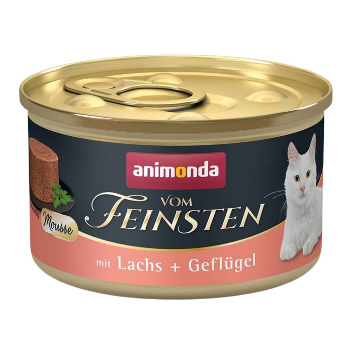 Vom Feinsten Somonlu Ve Kümes Hayvanlı Yetişkin Kedi Konservesi 85 Gr