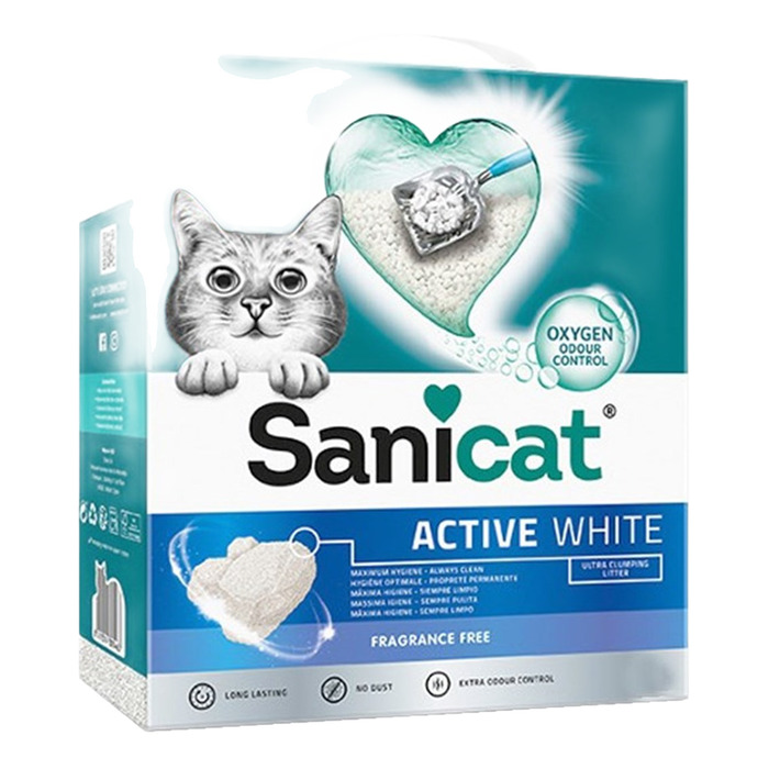 Active White Ultra Topaklanan Kokusuz Kedi Kumu 10 lt