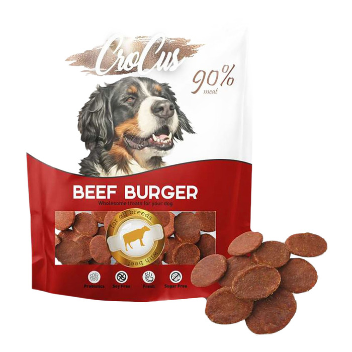 Crocus Burger Biftekli Tahılsız Köpek Ödülü 80 Gr