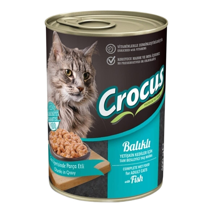 Crocus Yetişkin Kedi Balıklı Yaş Mama 400G