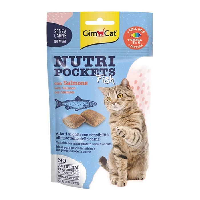 Gimcat Nutripockets Balıklı ve Somonlu 60 Gr