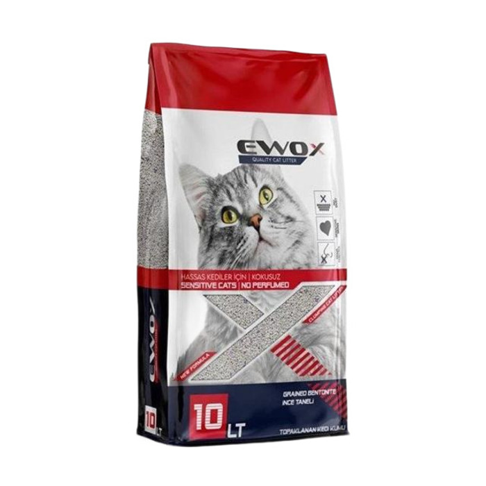 EWOX KOKUSUZ 10 LT İNCE TANELİ KEDİ KUMU