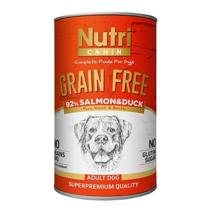 Nutri Canin Tahılsız Somon Ve Ördekli Köpek Konservesi 400 Gr