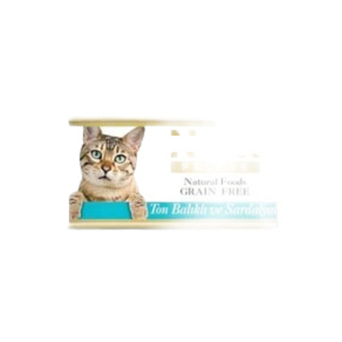 Tahılsız Ton Balıklı ve Sardalyalı Konserve Kedi Maması 85 gr