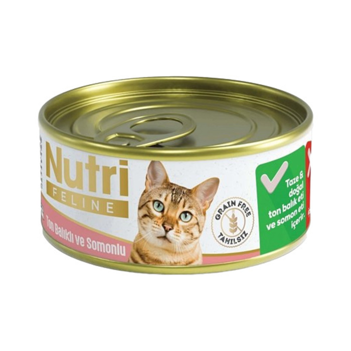 Tahılsız Ton Balık Ve Somonlu Adult Kedi Konserve 85 Gr