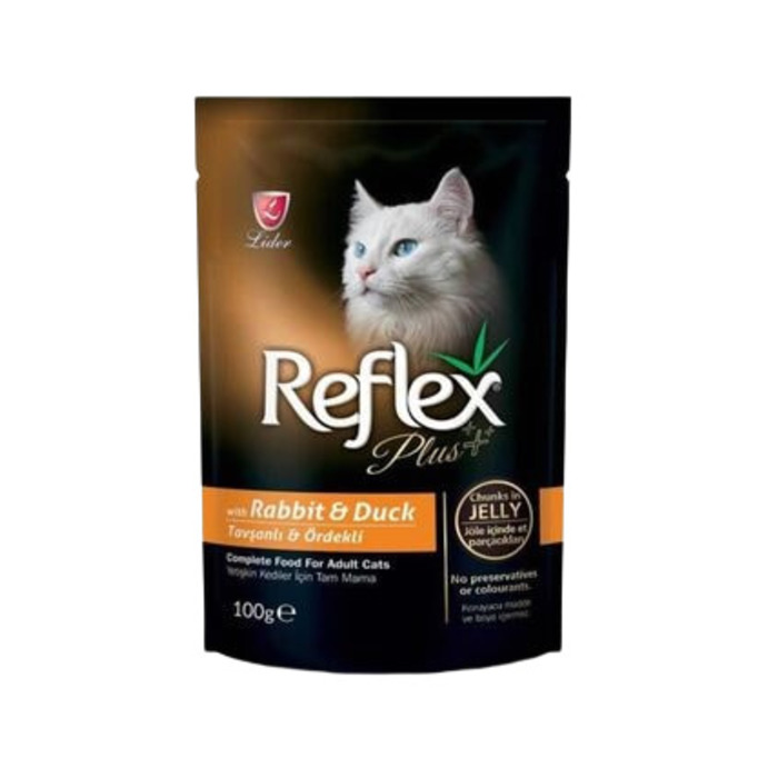 Plus Tavşan Ve Ördekli Pouch Kedi Konserve Jöle İçinde Et Parçacıklı 100 Gr