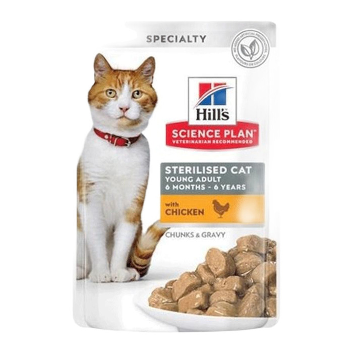 Hill's Pouch Kısırlaştırılmış Tavuklu 85 gr Yetişkin Yaş Kedi Maması
