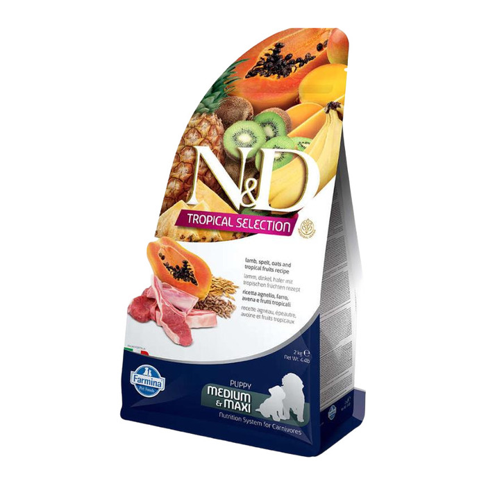 Tropical Selection Kuzu Etli Ve Tropikal Meyveli Orta Ve Büyük Irk Yavru Köpek Maması 2 Kg
