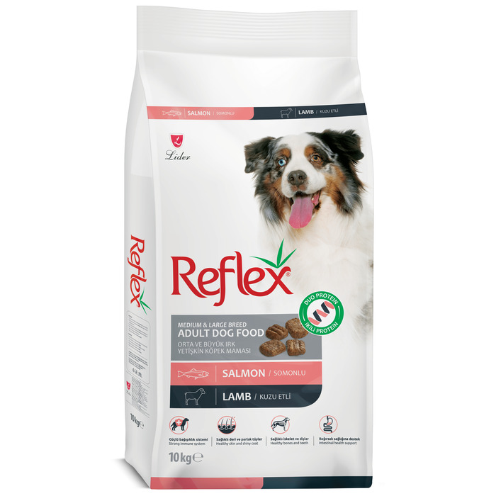 Duo Protein Somonlu Ve Kuzu Etli Orta Ve Büyük Irk Yetişkin Köpek Maması 10 Kg