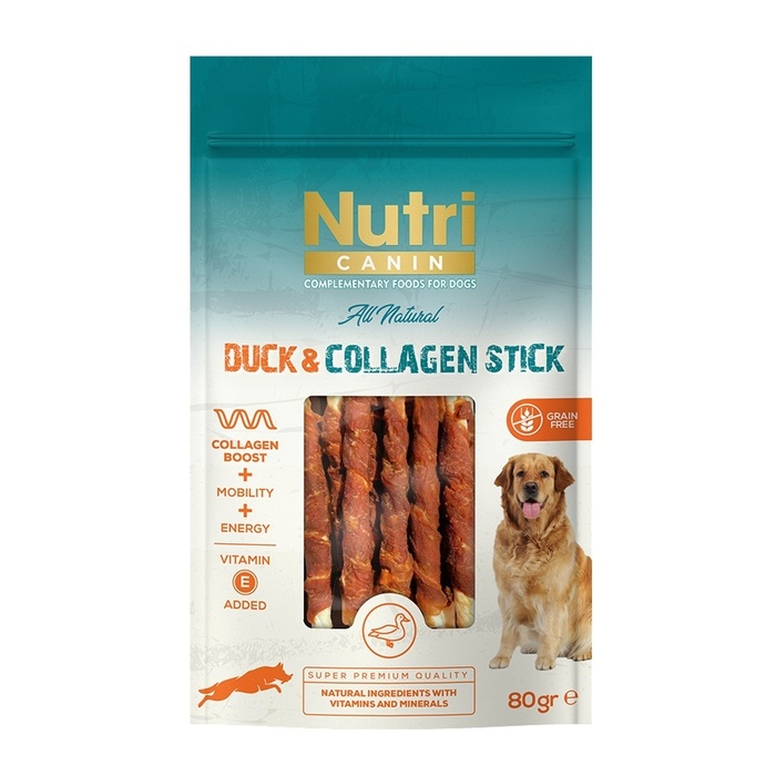 Ördek Etli Kolajen Çubuk Köpek Ödülü 80 Gr