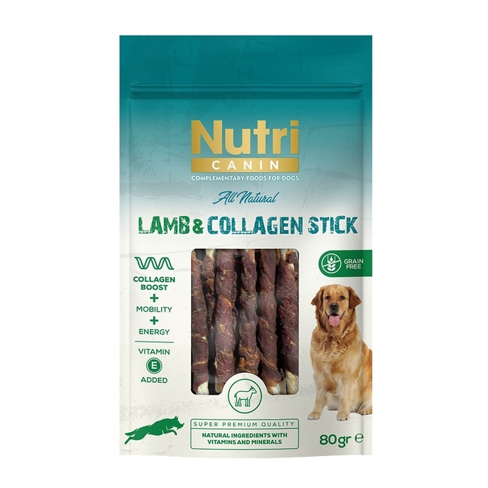 Kuzu Etli Kolajen Çubuk Köpek Ödülü 80 Gr