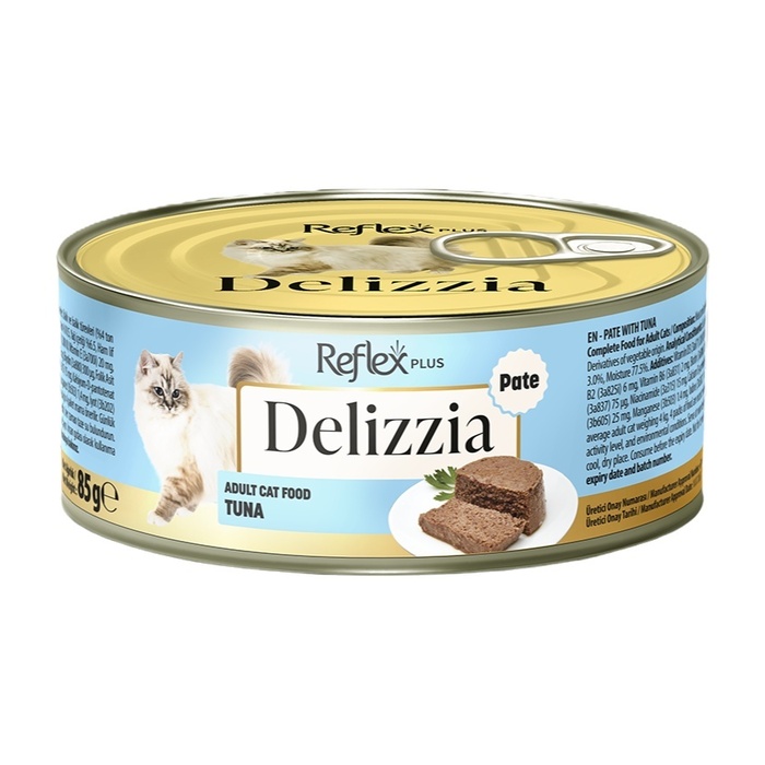 Delizzia Kıyılmış Ton Balıklı Yetişkin Kedi Maması 85 Gr