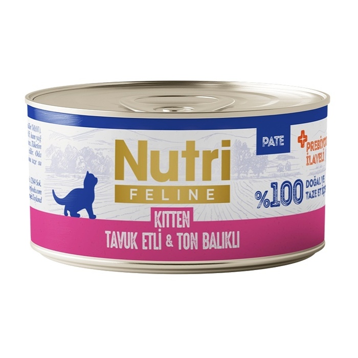 Kitten Tavuk Etli Ve Ton Balıklı Tahılsız Konserve Yavru Kedi Maması 70 Gr