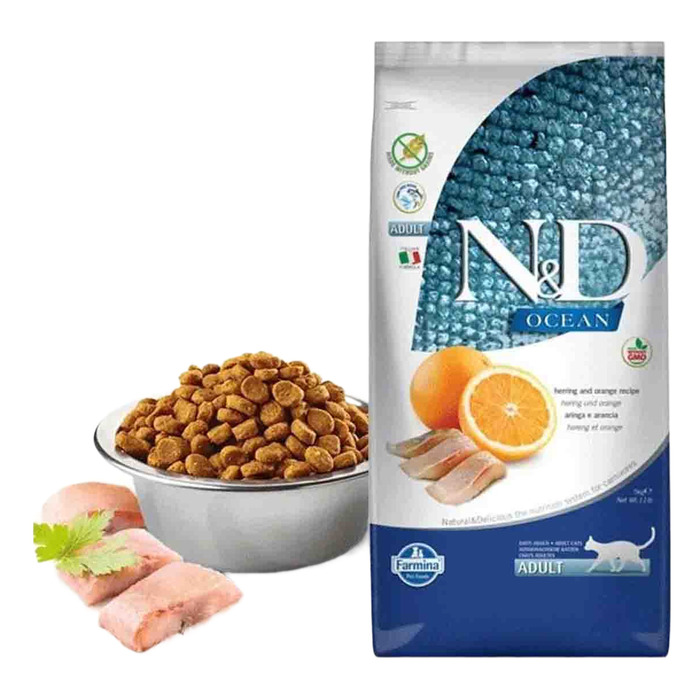 Ocean Ringa Balıklı Ve Portakallı Kısırlaştırılmış Kedi Maması 5 Kg