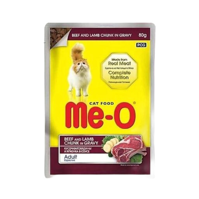 Me-O Dana Etli ve Kuzu Etli Yetişkin Kedi Konservesi 80gr