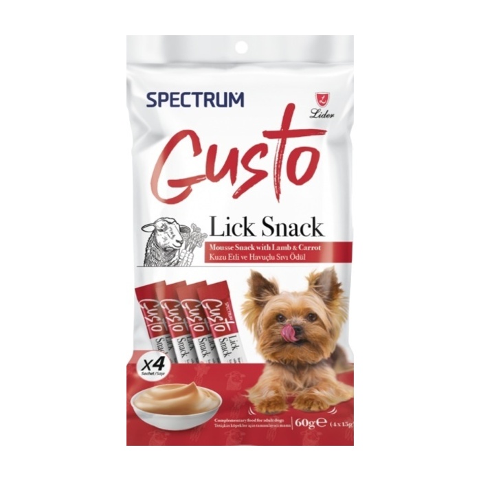 Gusto Lick Snack Kuzu Etli Ve Havuçlu 4x15 Gr