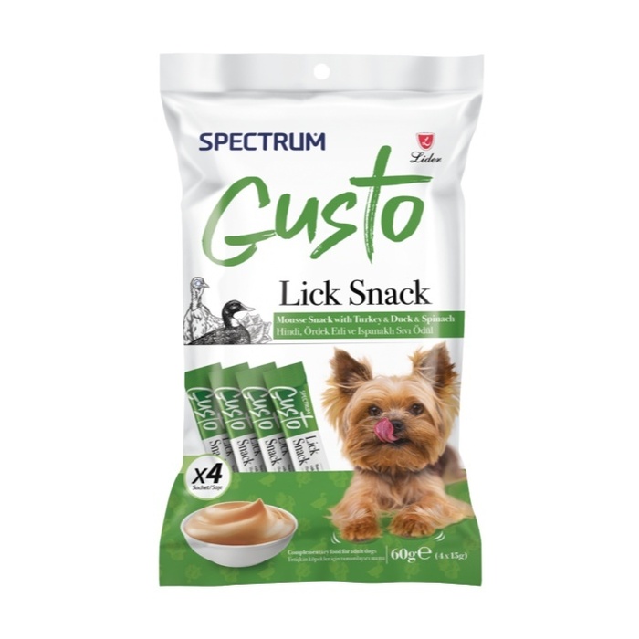 Gusto Hindi, Ördek Etli Ve Ispanaklı Köpek Sıvı Ödülü 4x15 Gr