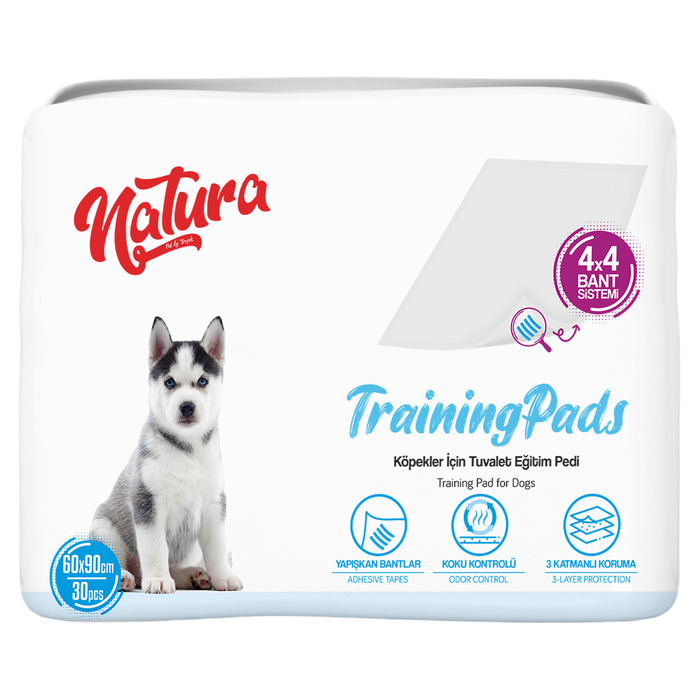 Kaydırmaz Bantlı Köpek Çiş Eğitim Pedi 60x90 cm 30'lu