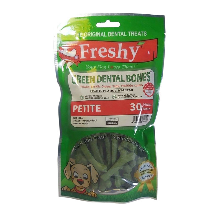 Petite Green Dental Bones X-Small 30'lu