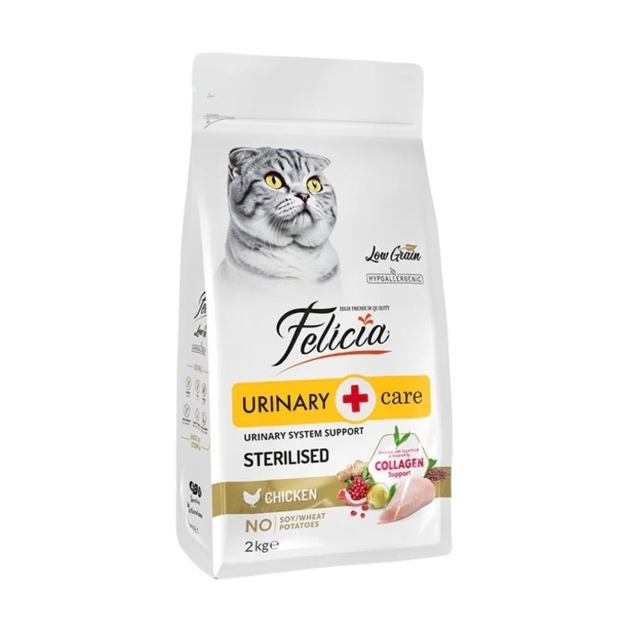 Urinary Hipoalerjenik Az Tahıllı Tavuk Etli Kısırlaştırılmış Yetişkin Kedi Maması 2 Kg