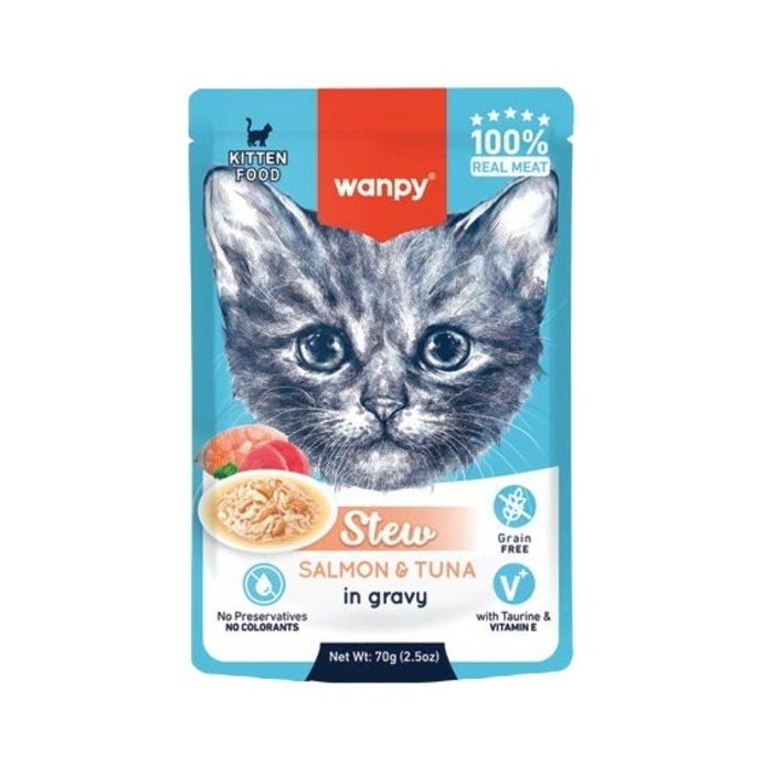 Somon Ve Ton Balıklı Yavru Yaş Kedi Maması 70 Gr