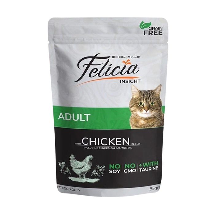 Tahılsız Tavuklu Pouch Yetişkin Kedi Konservesi 85 Gr