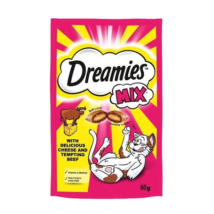 Mix İç Dolgulu Sığır Etli Ve Peynirli Kedi Ödül Maması 60 Gr