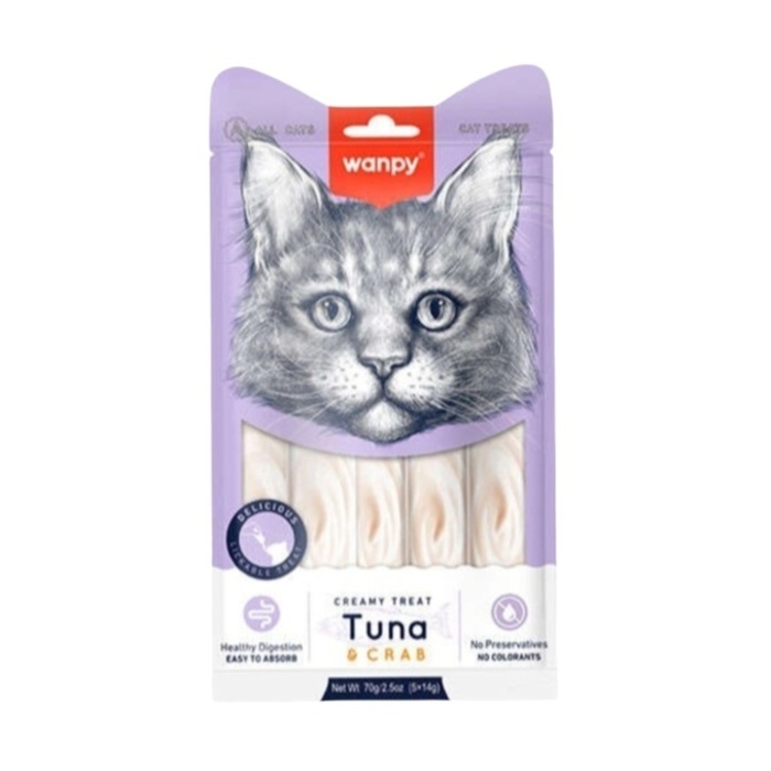 Bağışık Güçlendirici Ton Balıklı Ve Yengeçli Sıvı Kedi Ödül Maması 5x14 Gr