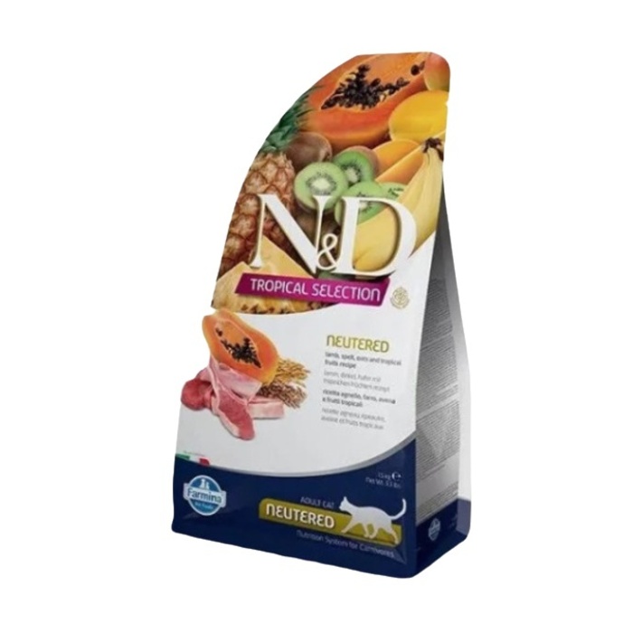 Tropical Selection Düşük Tahıllı, Tropikal Meyveli & Kuzu Etli Kısırlaştırılmış Kedi Maması 1,5 Kg