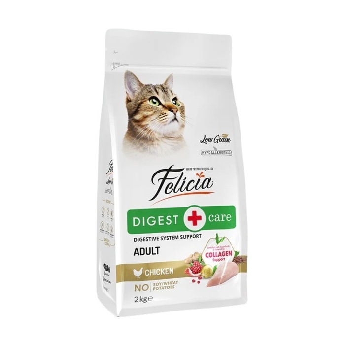 Digest Care Hipoalerjenik Az Tahıllı Ve Tavuk Etli Yetişkin Kedi Maması 2 Kg