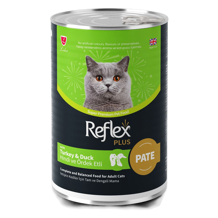 Püre Hindi Ve Ördekli Etli Yetişkin Kedi Konservesi 395 Gr