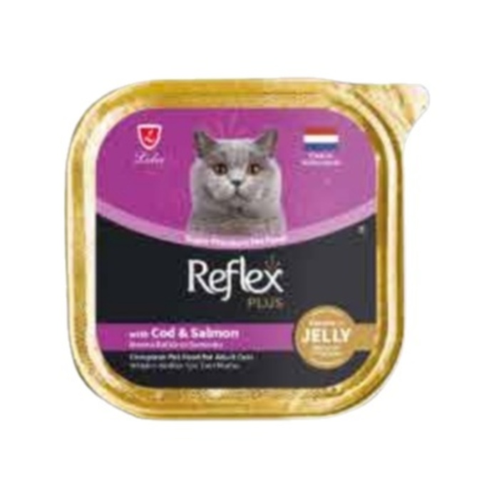 Jöle İçinde Et Parçacıklı Morina Balıklı Ve Somonlu Yetişkin Kedi Maması 85 Gr