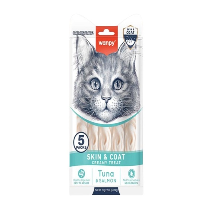 Skin & Coat Sıvı Kedi Ödülü Cilt Ve Tüy Sağlığı İçin 5x14 Gr
