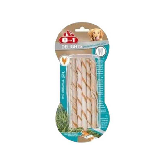 Delights Pro Dental Twisted Sticks Tavuk Etli Köpek Kemiği 55 Gr