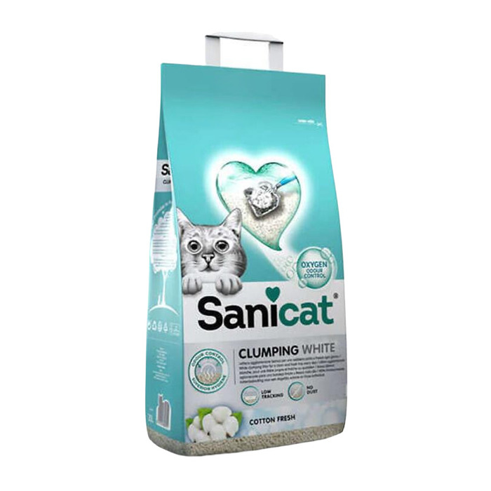 Clumping White Cotton Oksijen Kontrol Topaklanan Kedi Kumu 10 Lt