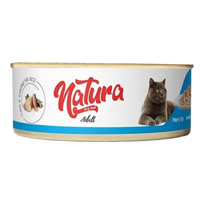 Natura Pet Kediler Için Ton Balığı Ve Sardalya Mix 70 Gr