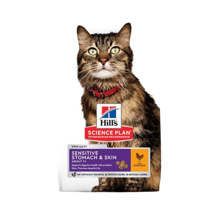 Deri Hassasiyeti İçin Tavuklu Yetişkin Kedi Maması 1,5 kg