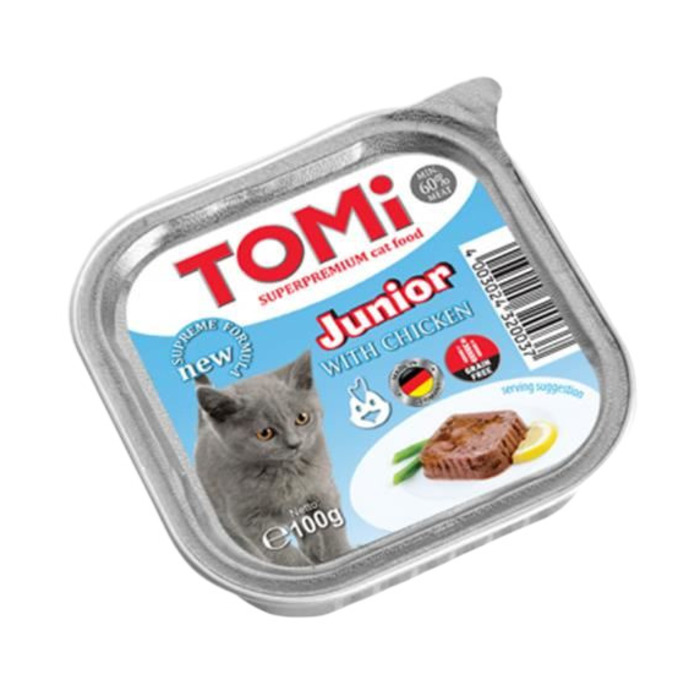 Tomi Junior Tavuklu Pate Yavru Kedi Yaş Maması 100gr