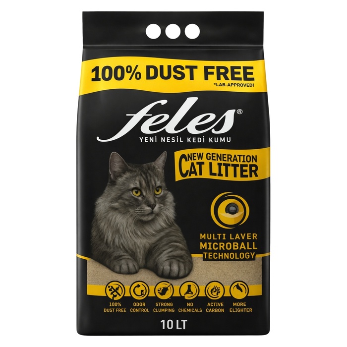 %100 Tozsuz Yeni Nesil Topaklanan Kedi Kumu 10 Lt